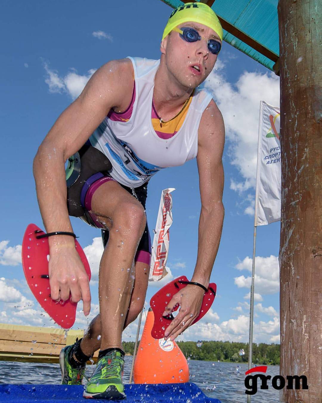 После финиша Grom SwimRun Romantik