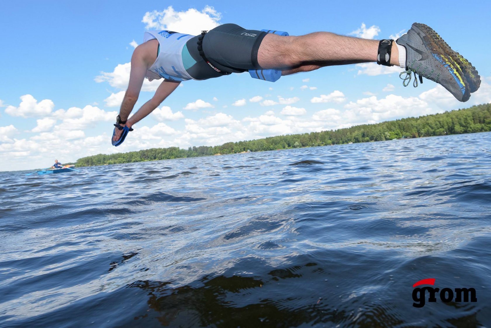 После финиша Grom SwimRun Romantik